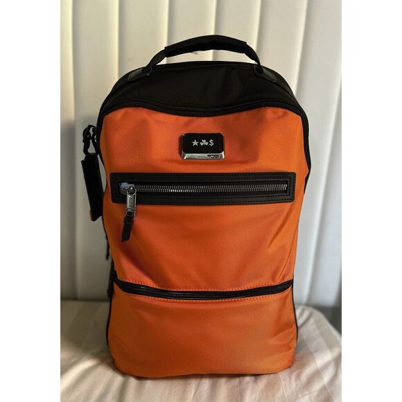 Tumi Alpha Bravo Essential Backpack Orange Travel Essential Business Work - Picture 1 of 16
